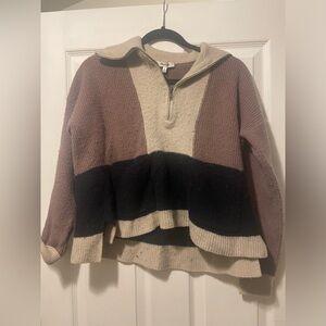 Madewell color block sweater size medium